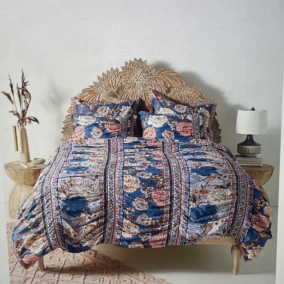 Anthropologie Majorelle Queen Duvet Set